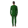 Dark Green Paw Print Men's Pajamas-grizzshop