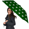 Dark Green Paw Print Umbrella-grizzshop