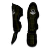 Dark Green Tattersall Print Pattern Muay Thai Shin Guards-grizzshop