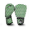 Dark Green Wave Striped Print Boxing Gloves-grizzshop