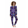 Dark Mandala Teal And Purple Print Women's Pajamas-grizzshop