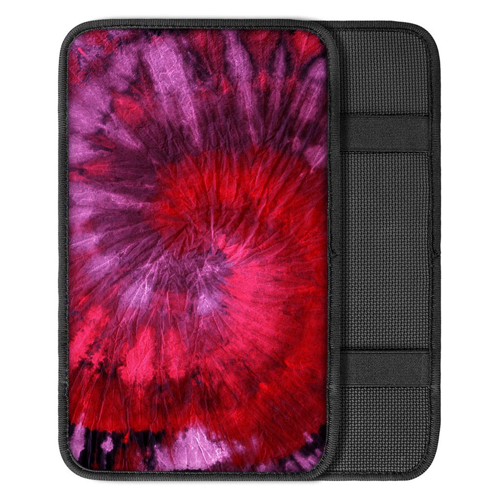 Dark Red Tie Dye Car Console Cover-grizzshop