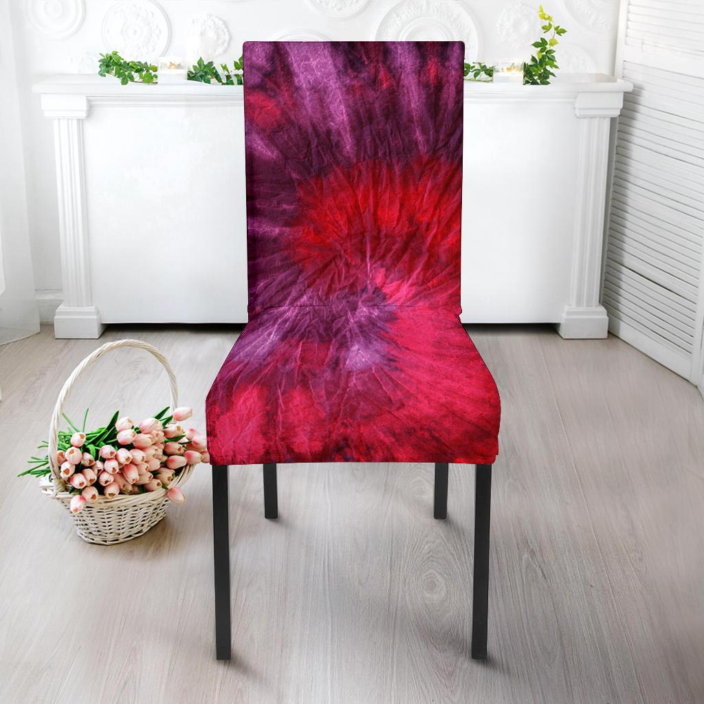 Dark Red Tie Dye Chair Cover-grizzshop