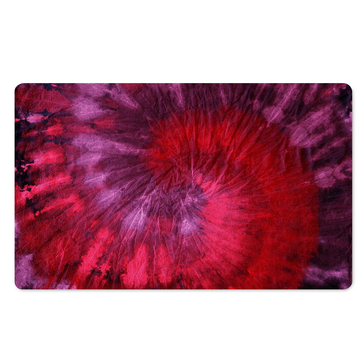 Dark Red Tie Dye Door Mat-grizzshop