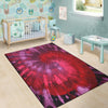 Dark Red Tie Dye Floor Mat-grizzshop