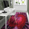 Dark Red Tie Dye Floor Mat-grizzshop