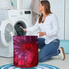 Dark Red Tie Dye Laundry Basket-grizzshop