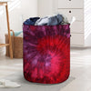 Dark Red Tie Dye Laundry Basket-grizzshop