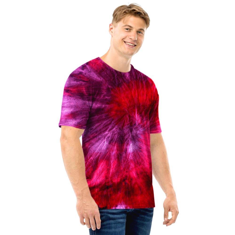 Dark Red Tie Dye Men T Shirt-grizzshop