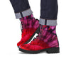 Dark Red Tie Dye Men's Boots-grizzshop