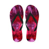 Dark Red Tie Dye Men's Flip Flops-grizzshop