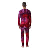 Dark Red Tie Dye Men's Pajamas-grizzshop