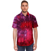 Dark Red Tie Dye Men's Short Sleeve Shirt-grizzshop