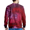 Dark Red Tie Dye Men's Sweatshirt-grizzshop