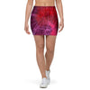 Dark Red Tie Dye Mini Skirt-grizzshop