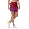 Dark Red Tie Dye Mini Skirt-grizzshop