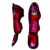 Dark Red Tie Dye Muay Thai Shin Guard-grizzshop