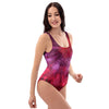 Dark Red Tie Dye One Piece Swimsuite-grizzshop