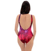 Dark Red Tie Dye One Piece Swimsuite-grizzshop