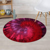 Dark Red Tie Dye Round Rug-grizzshop