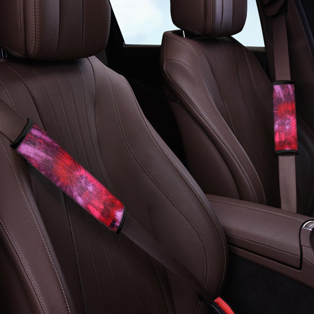 Dark Red Tie Dye Seat Belt Cover-grizzshop