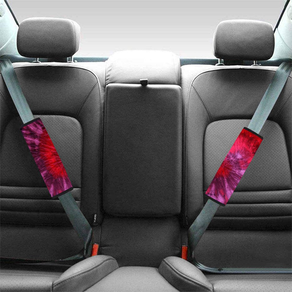 Dark Red Tie Dye Seat Belt Cover-grizzshop