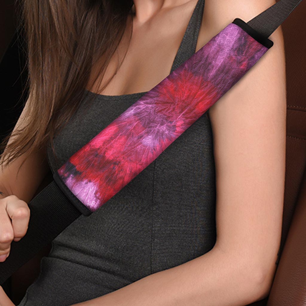 Dark Red Tie Dye Seat Belt Cover-grizzshop