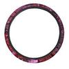 Dark Red Tie Dye Steering Wheel Cover-grizzshop