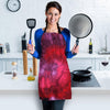 Dark Red Tie Dye Women's Apron-grizzshop