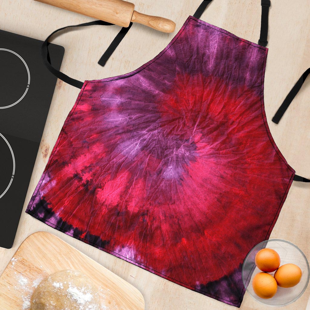 Dark Red Tie Dye Women's Apron-grizzshop