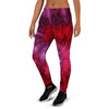 Dark Red Tie Dye Women's Joggers-grizzshop