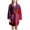 Dark Red Tie Dye Women's Robe-grizzshop