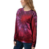 Dark Red Tie Dye Women's Sweatshirt-grizzshop