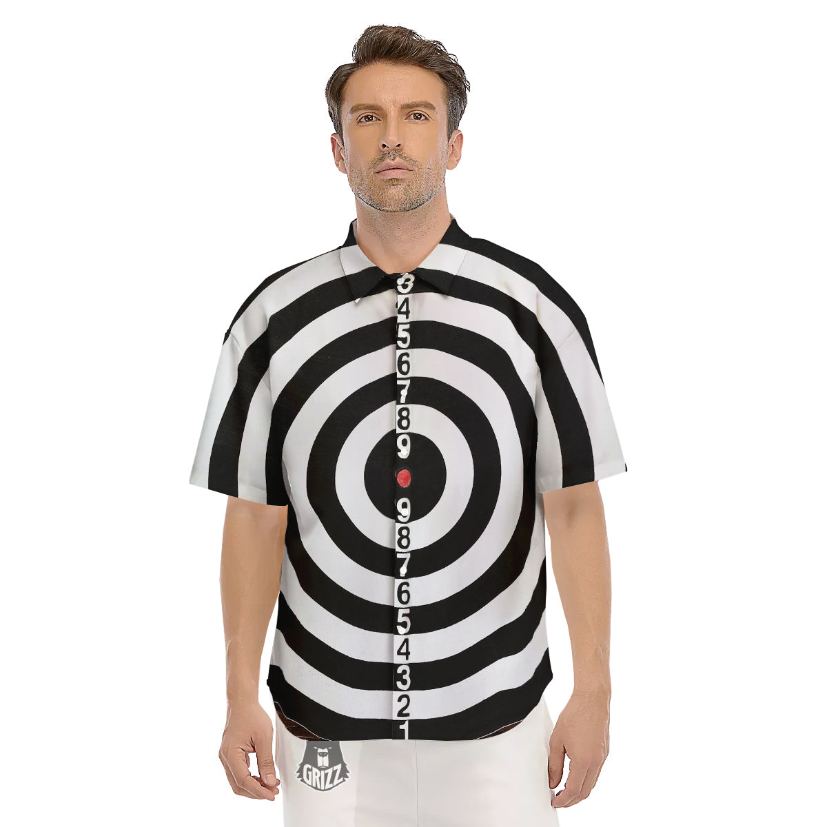 Dartboard Classic Print Men's Short Sleeve Shirts-grizzshop