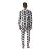 Dartboard White And Black Print Pattern Men's Pajamas-grizzshop