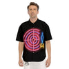 Darts Bar Lights Sign Print Men's Short Sleeve Shirts-grizzshop