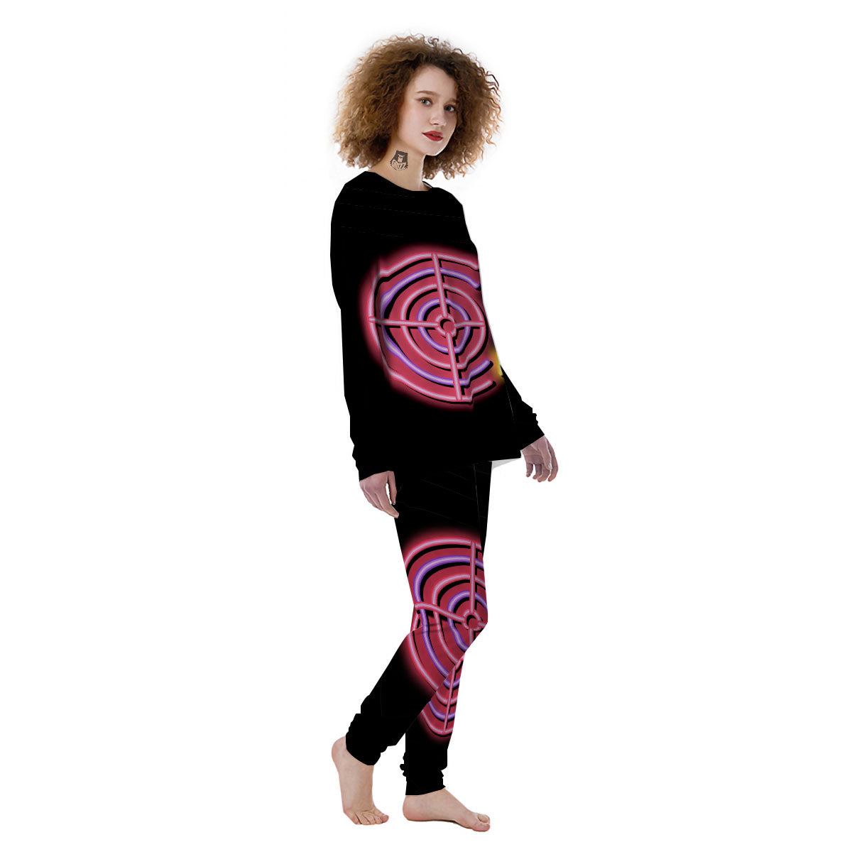 Darts Bar Lights Sign Print Women's Pajamas-grizzshop
