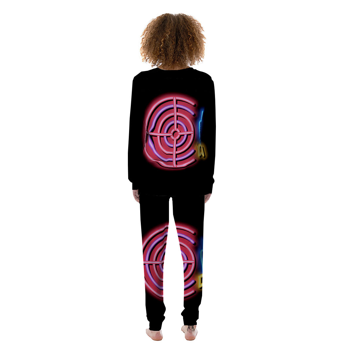 Darts Bar Lights Sign Print Women's Pajamas-grizzshop