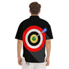 Darts Bullseye Print Men's Short Sleeve Shirts-grizzshop