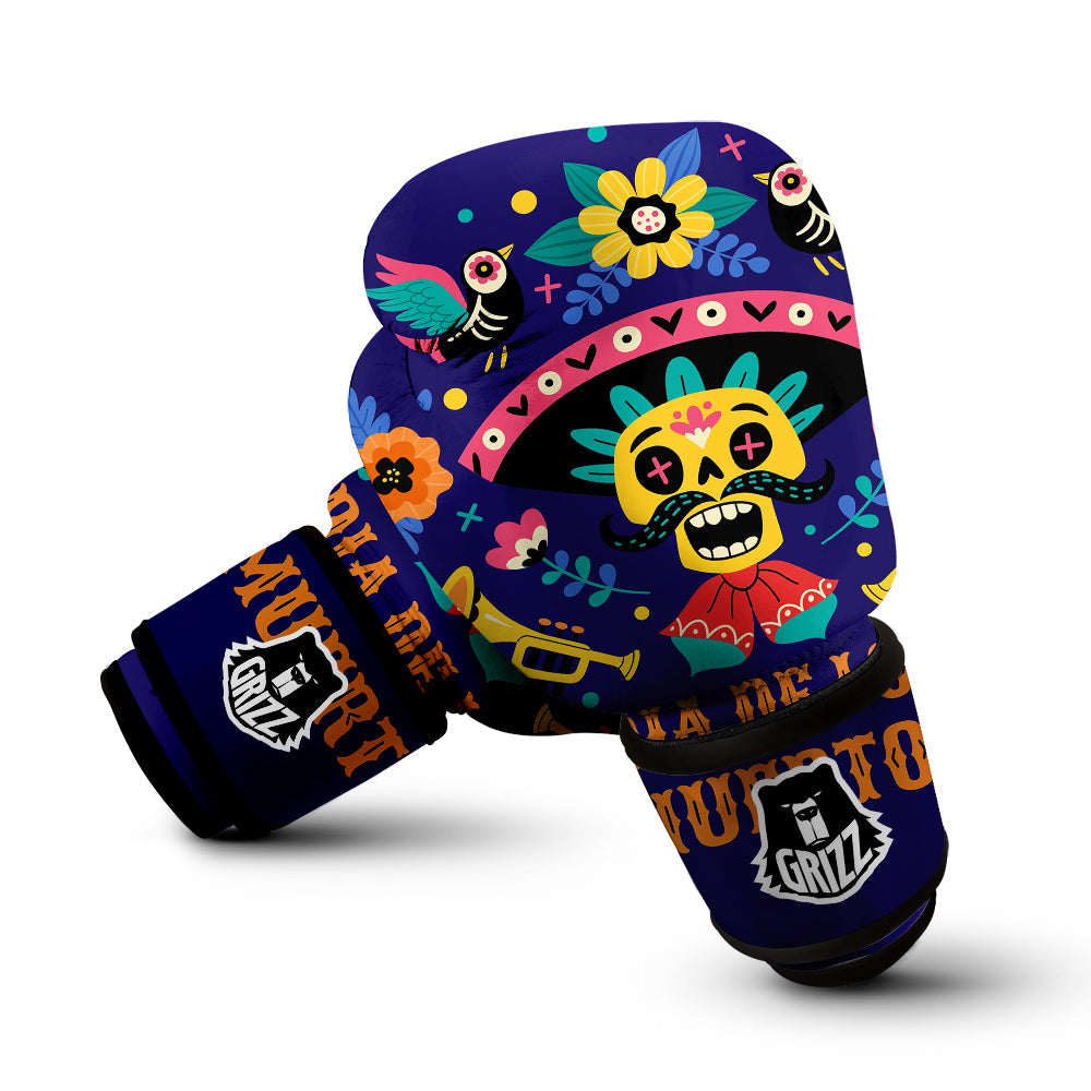 Day Of The Dead Cinco de Mayo Print Boxing Gloves-grizzshop