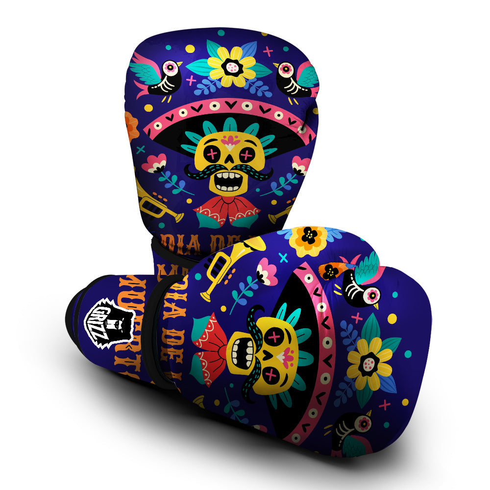 Day Of The Dead Cinco de Mayo Print Boxing Gloves-grizzshop