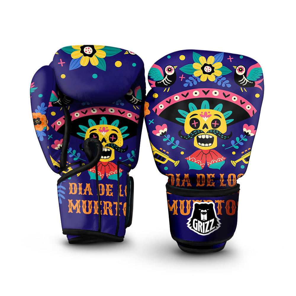 Day Of The Dead Cinco de Mayo Print Boxing Gloves-grizzshop