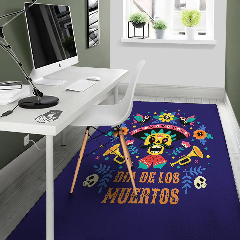 Day Of The Dead Cinco de Mayo Print Floor Mat-grizzshop