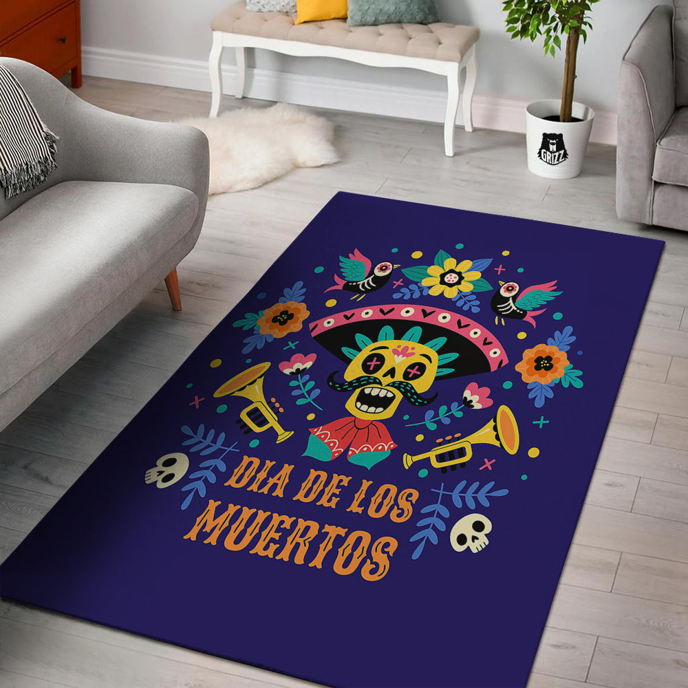 Day Of The Dead Cinco de Mayo Print Floor Mat-grizzshop