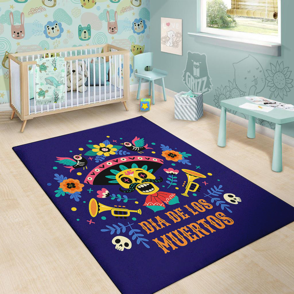 Day Of The Dead Cinco de Mayo Print Floor Mat-grizzshop