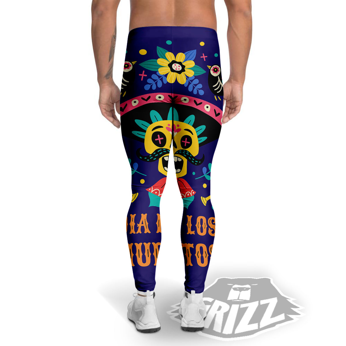 Day Of The Dead Cinco de Mayo Print Men's Leggings-grizzshop