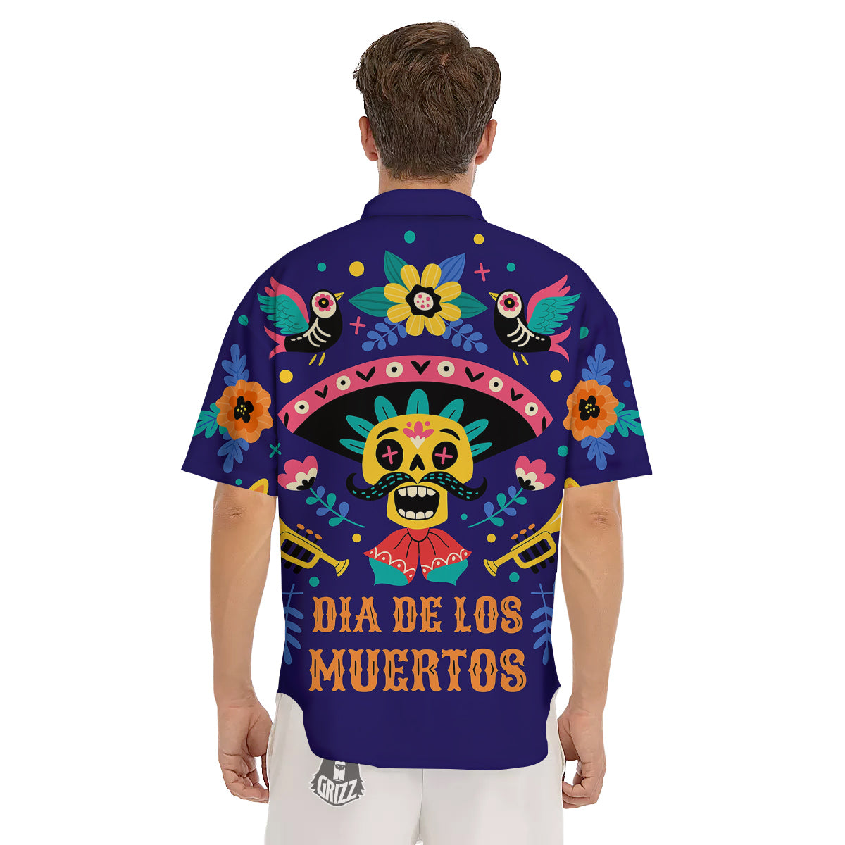 Day Of The Dead Cinco de Mayo Print Men's Short Sleeve Shirts-grizzshop