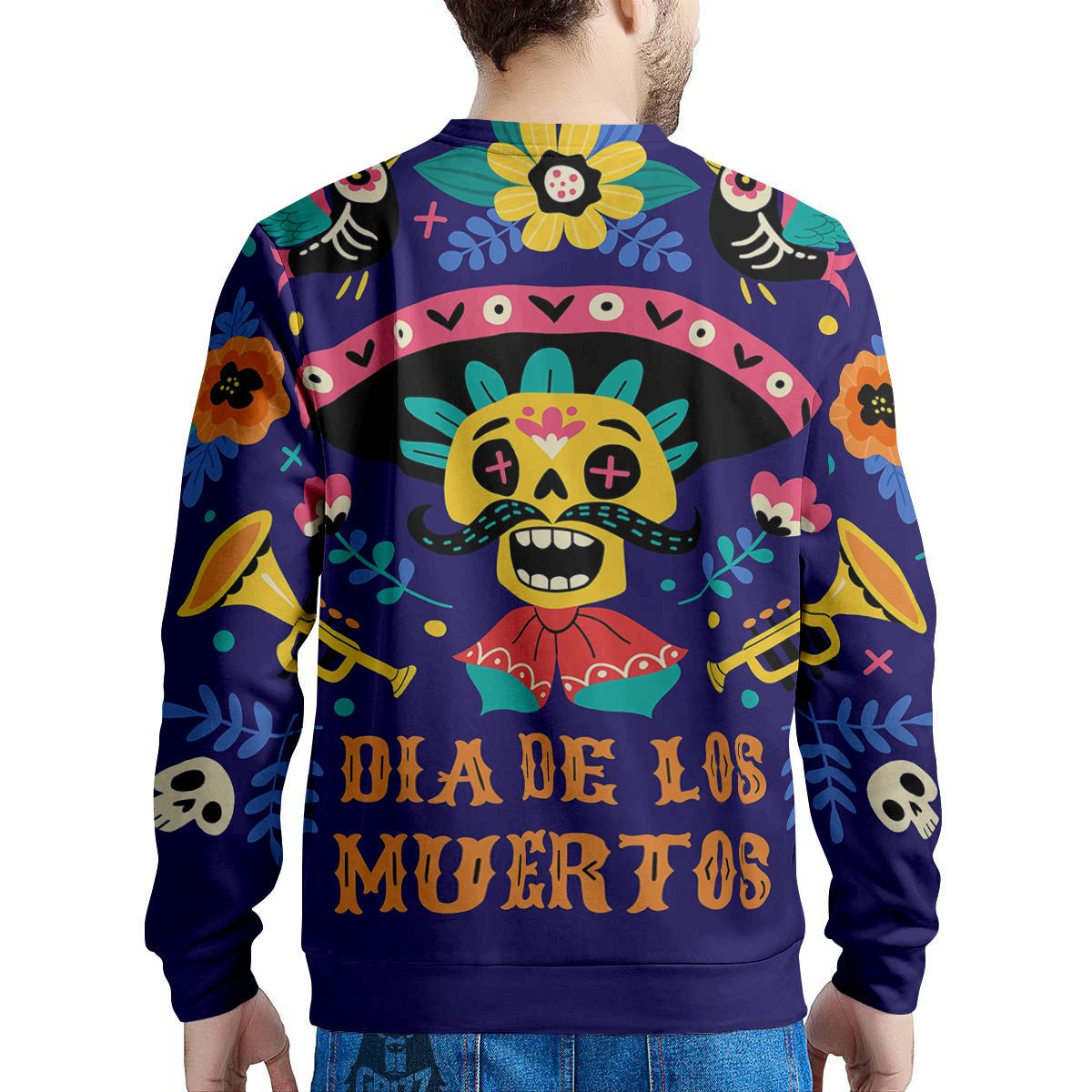 Day Of The Dead Cinco de Mayo Print Men's Sweatshirt-grizzshop
