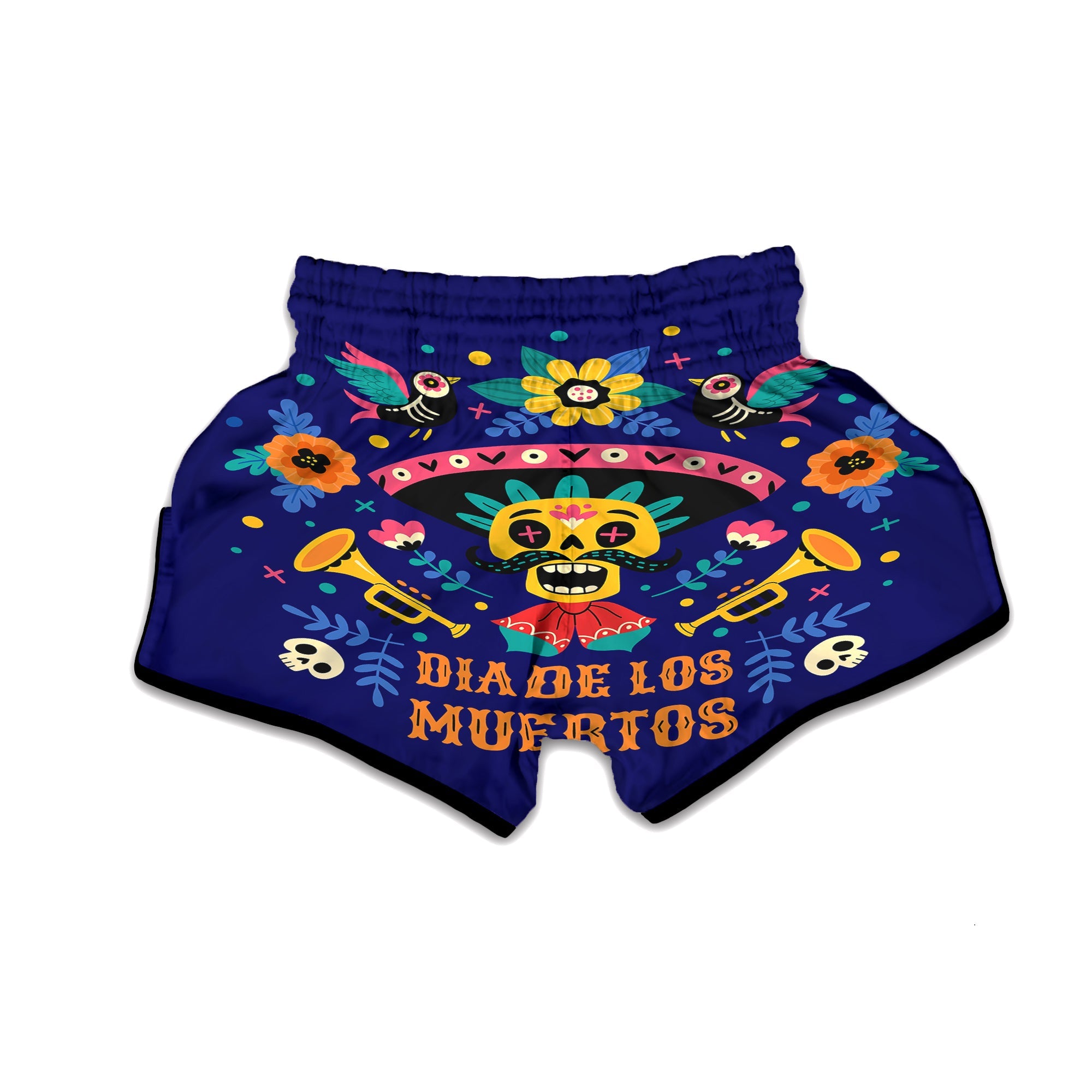 Day Of The Dead Cinco de Mayo Print Muay Thai Boxing Shorts-grizzshop