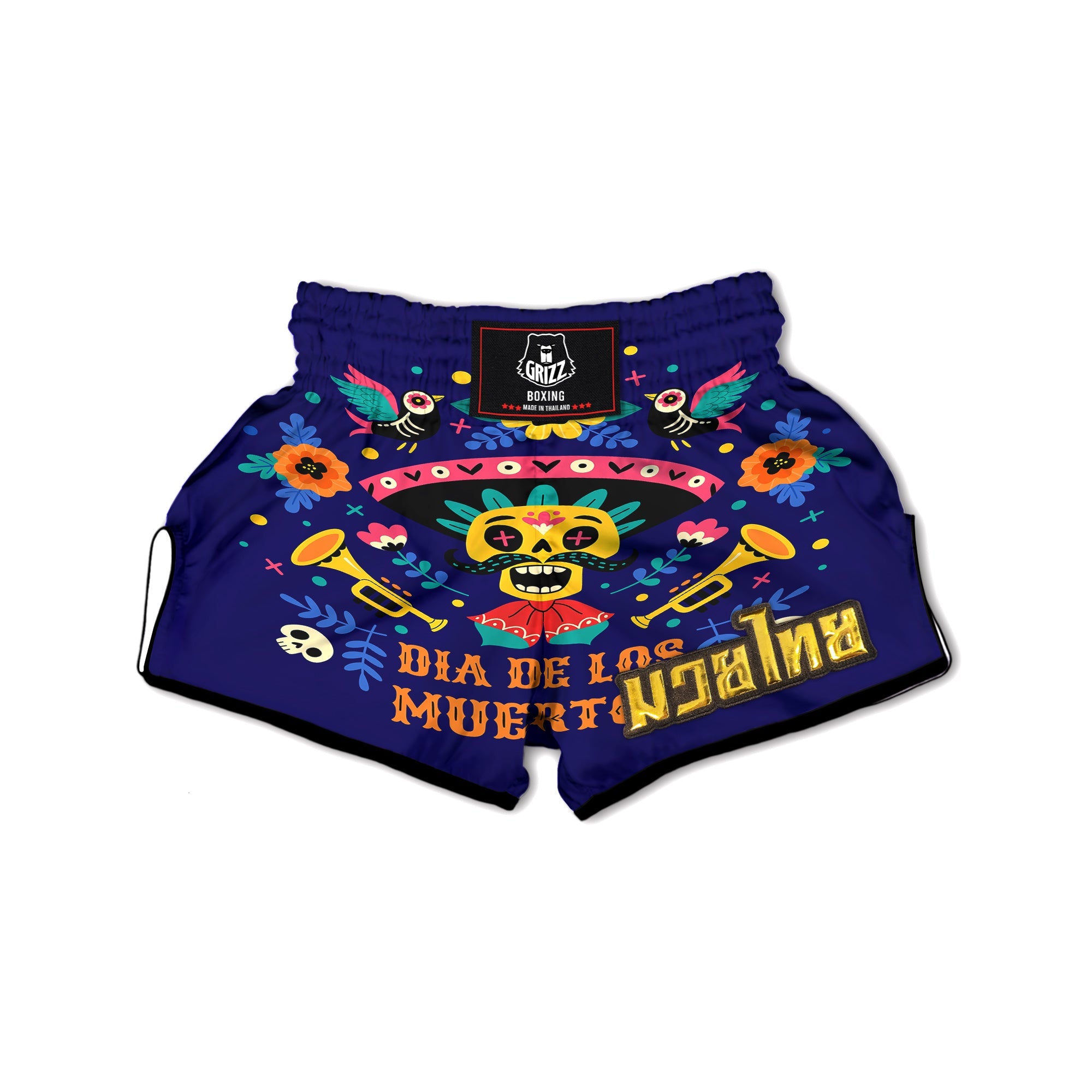 Day Of The Dead Cinco de Mayo Print Muay Thai Boxing Shorts-grizzshop